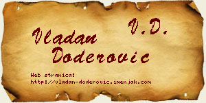 Vladan Doderović vizit kartica